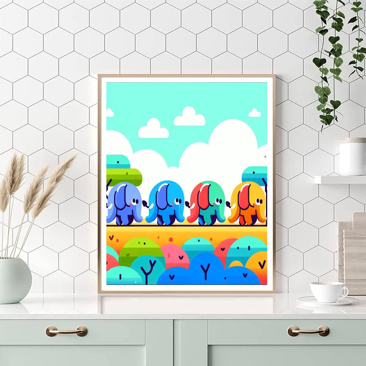 Elephant’s Echoing Escapade Paint By Numbers