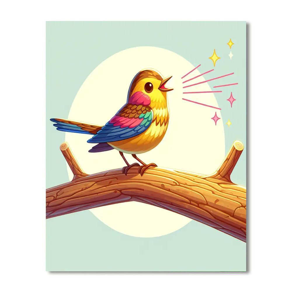 Whistling Warbler Painting By Numbers Kit