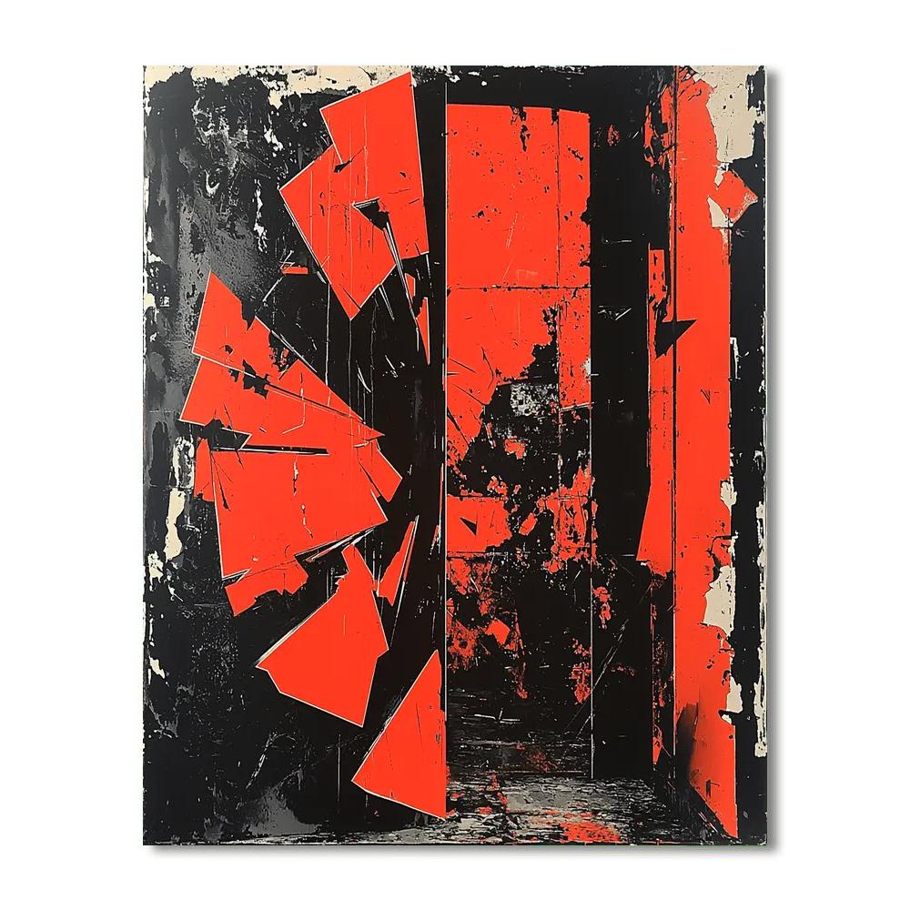 Banksy Inspired Fragmented Truths  Paint By Number