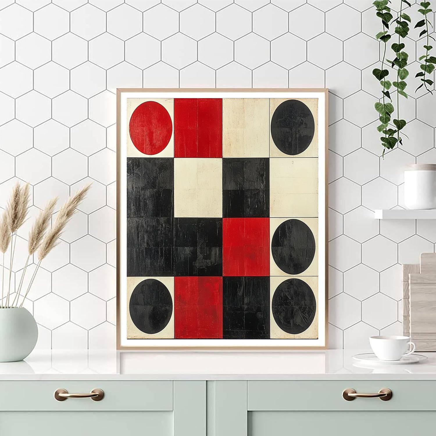 Kazimir Malevich Inspired Geometric Equilibrium  Paint By Color