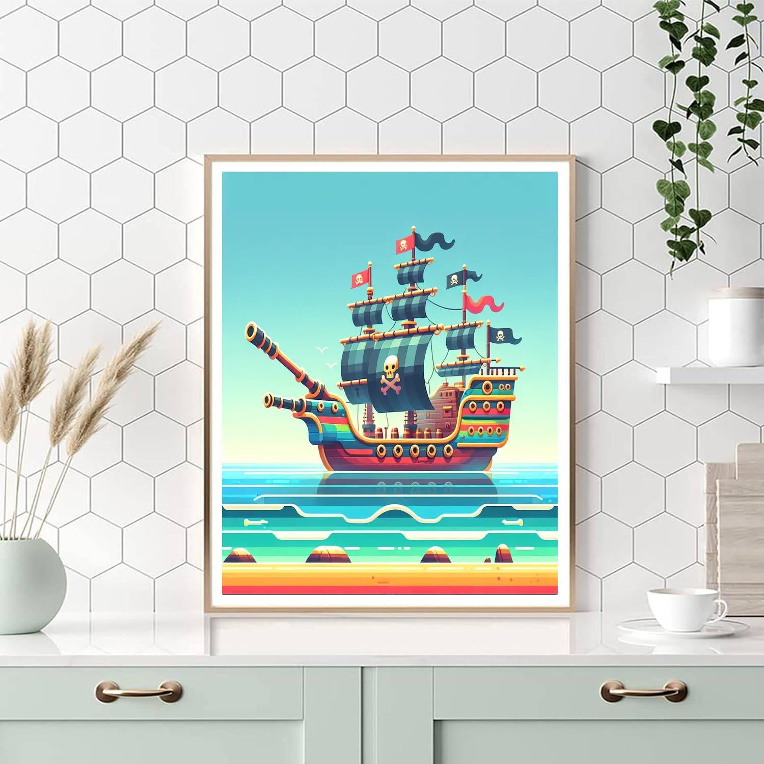 Nautical Pirates Voyage Number Painting