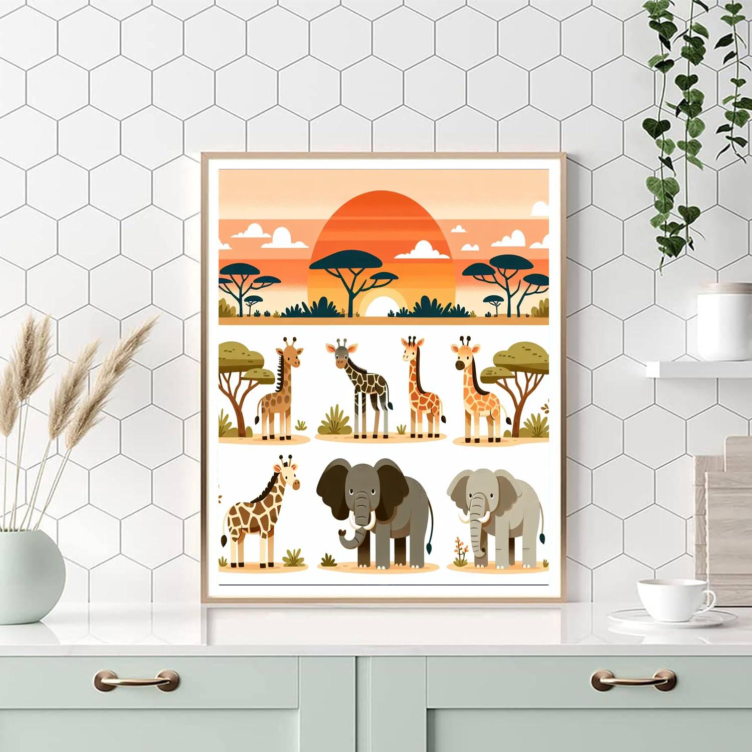 Savanna Sunset Serenade Painting By Numbers Kit