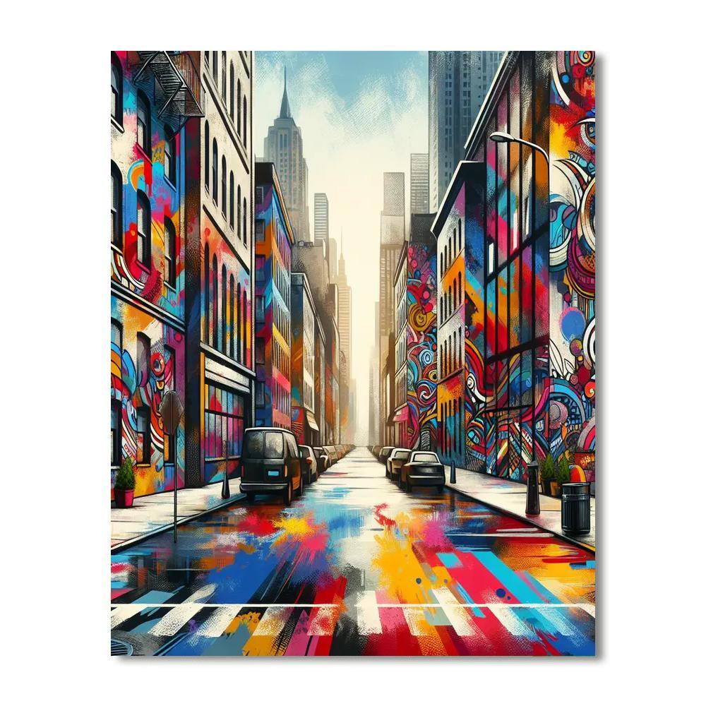 Urban Street Art Vibe Paint By Color