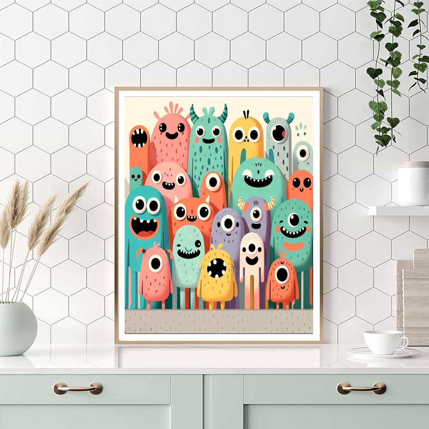 Friendly Monster Mania Paint By Numbers Kits