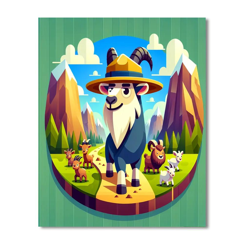 Mountain Ranger Goat Number Painting