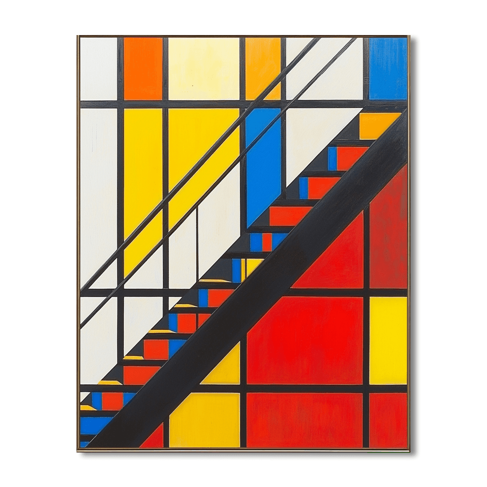 Piet Mondrian Inspired Abstract Urban Lights  Paint By Numbers Art