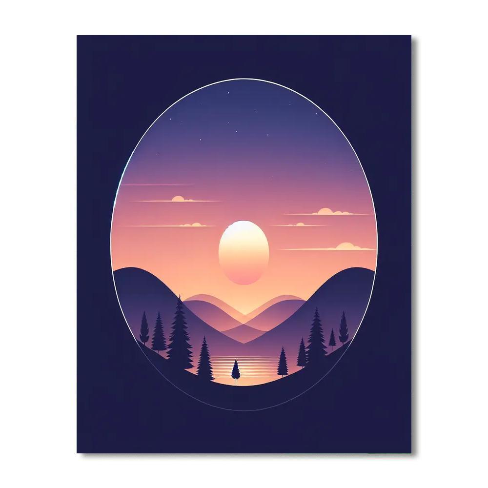 Sunset Silhouette Adventure Paint By Numbers