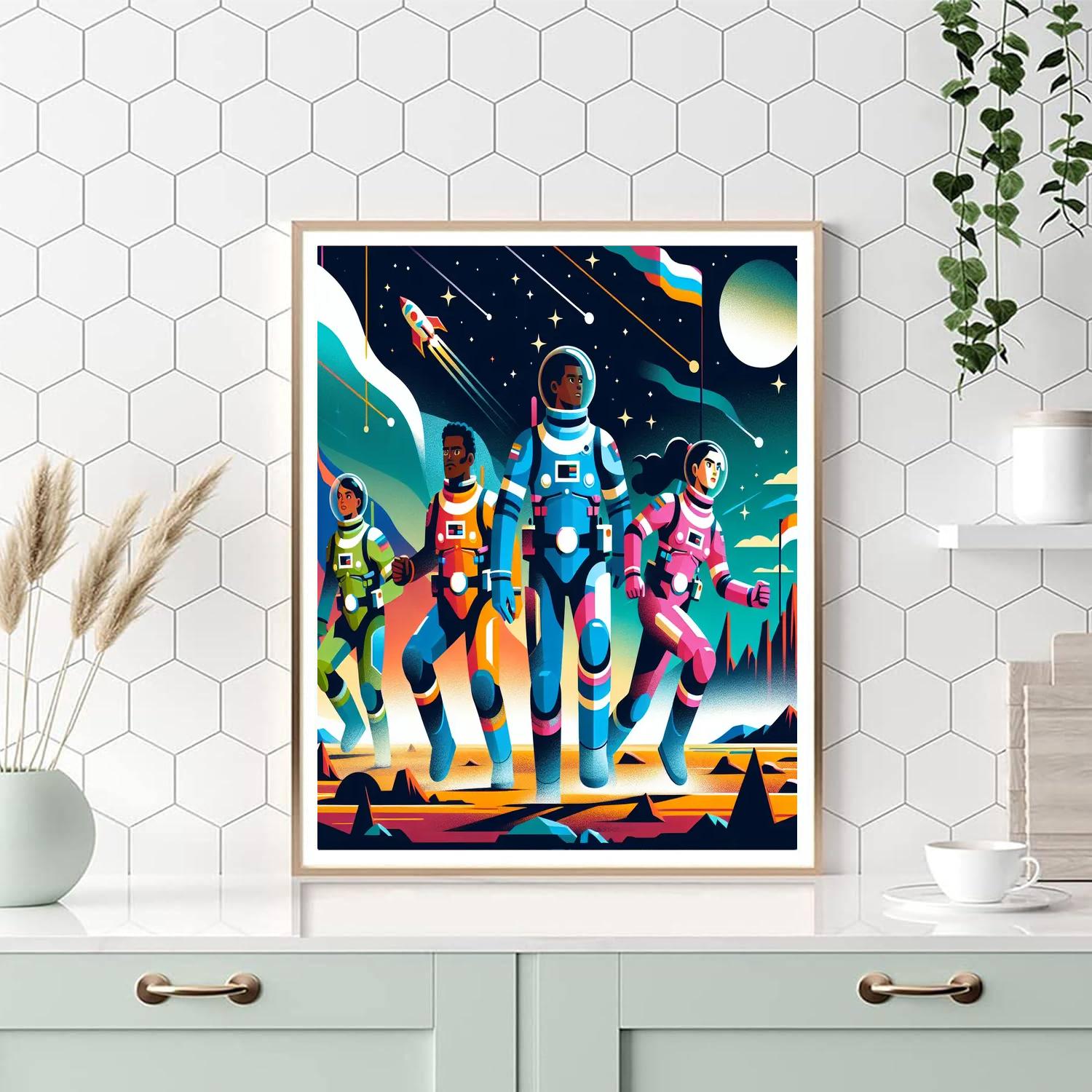 Space Rangers Rescue Mission Painting Number Kit