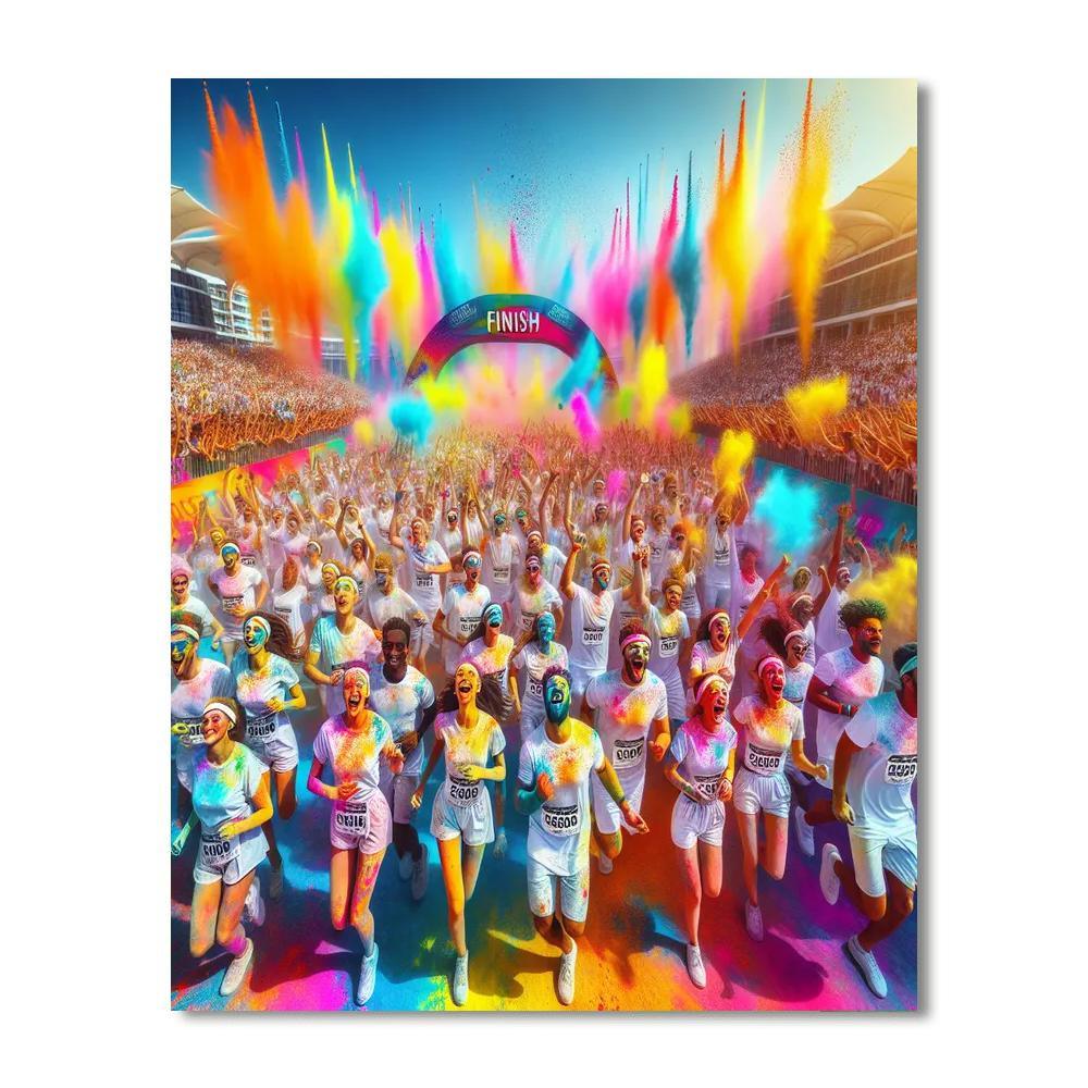 The Color Run - Various Countries Number Painting