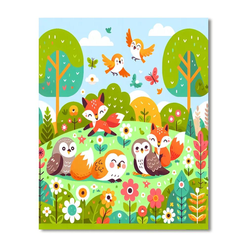 Delightful Animal Friends In Nature Paint By Number