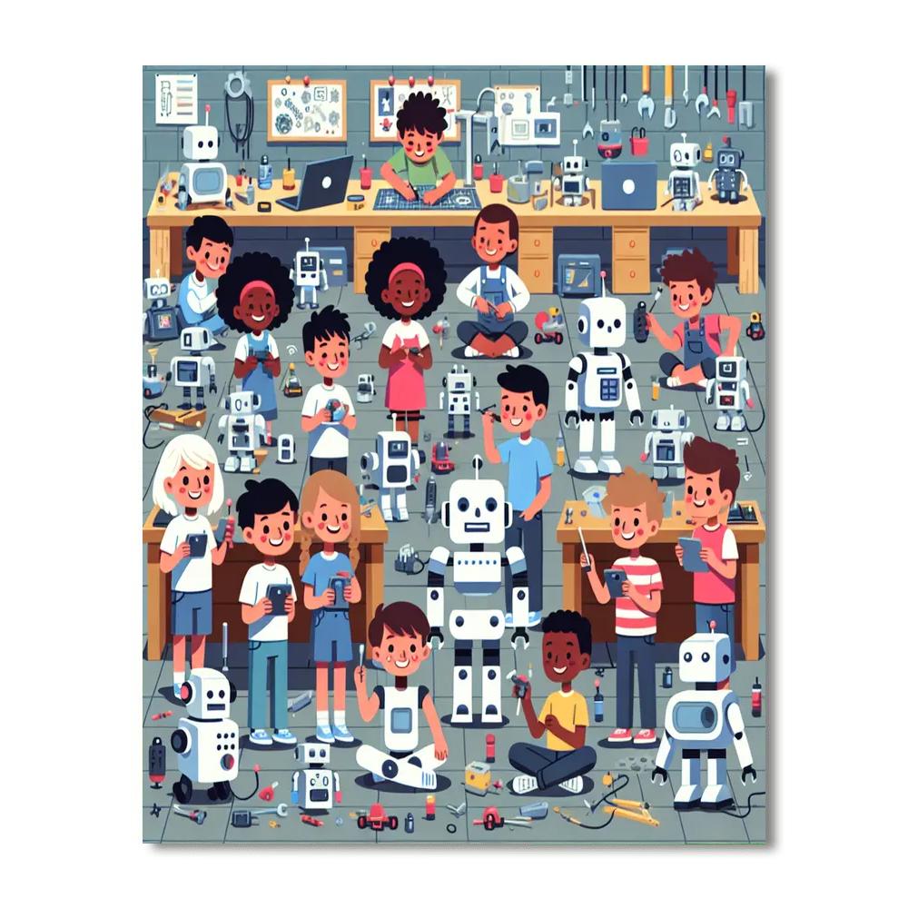 Robot Innovator Workshop Painting Number Kit