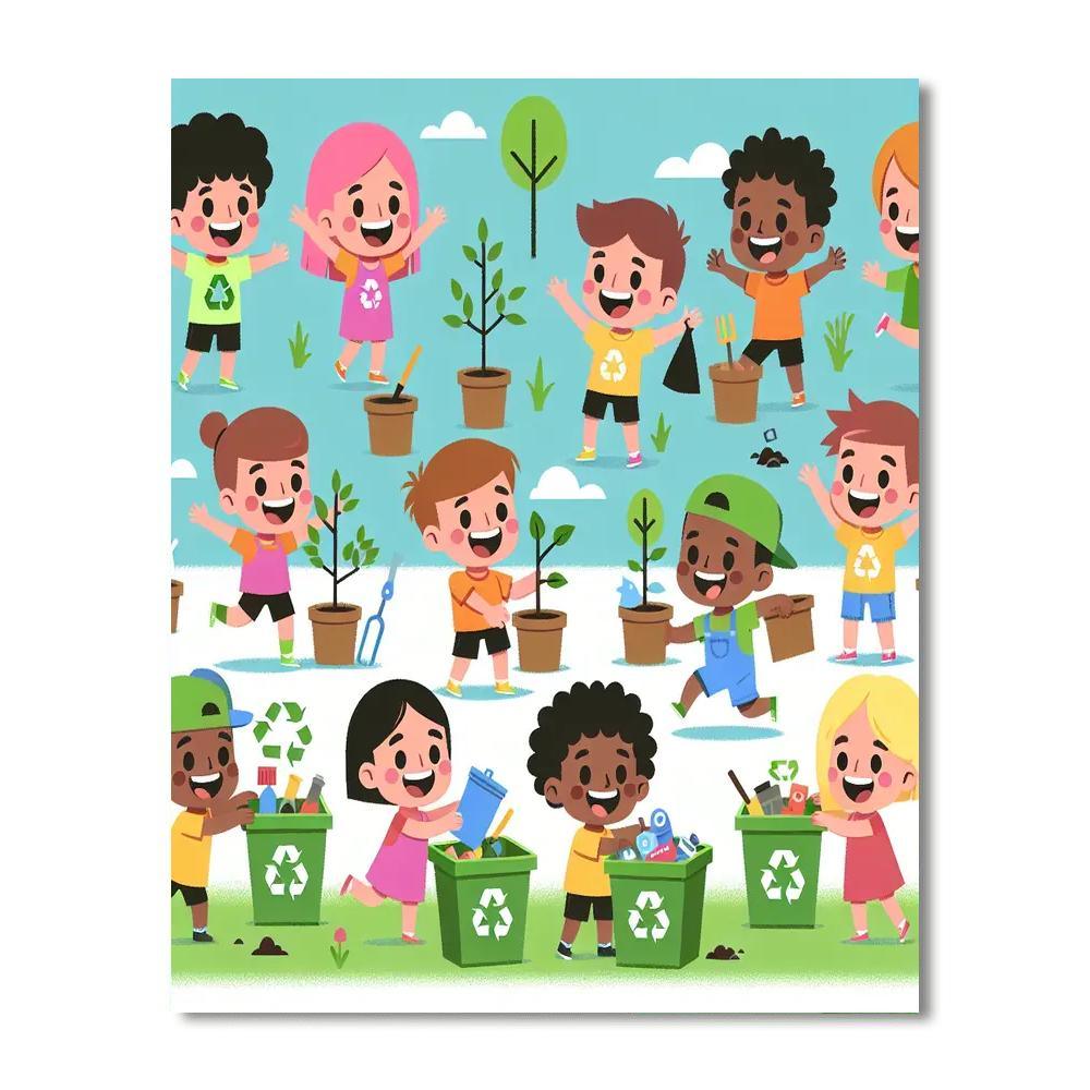 Eco Warriors Numbered Painting Kits