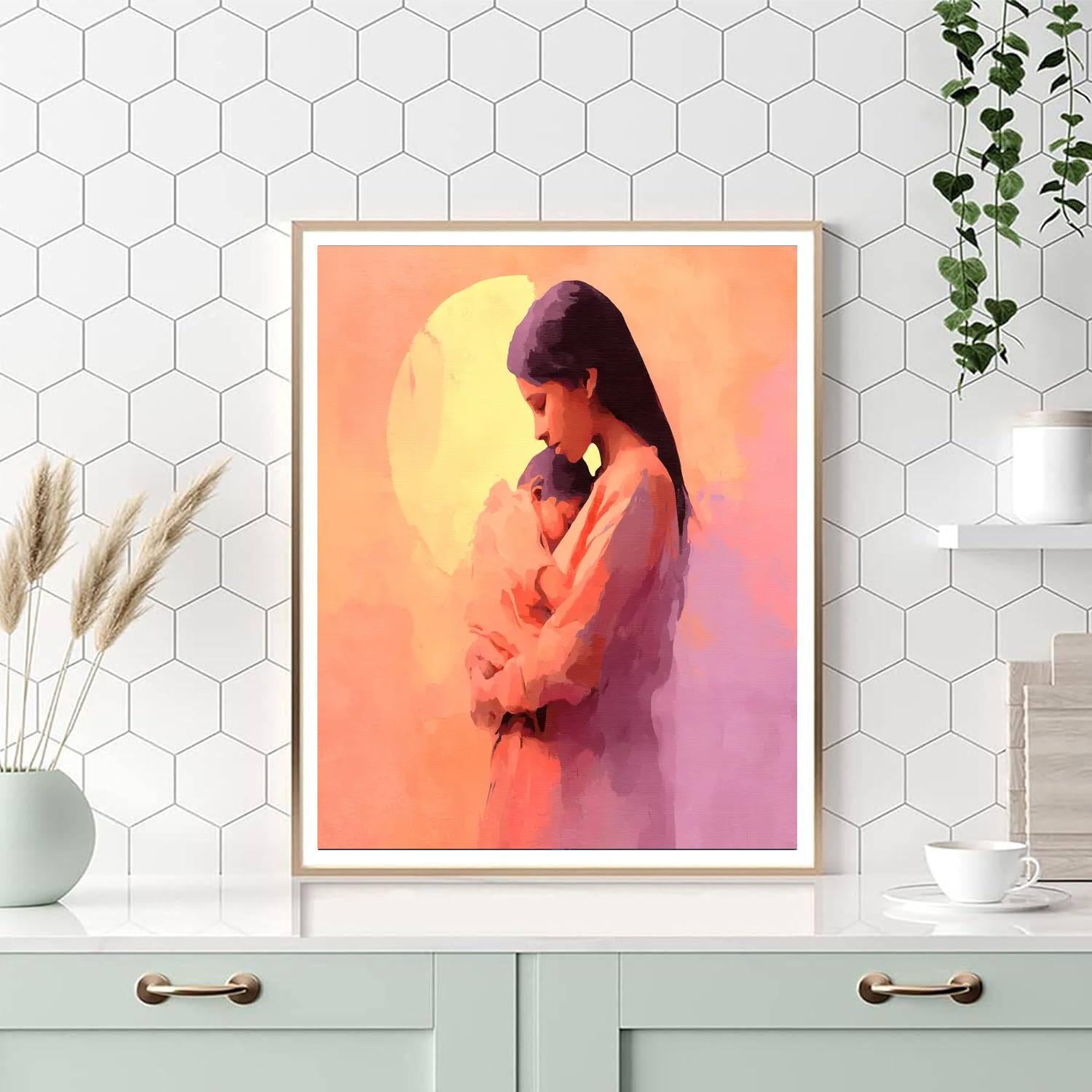 The Love Of A Mother Number Painting