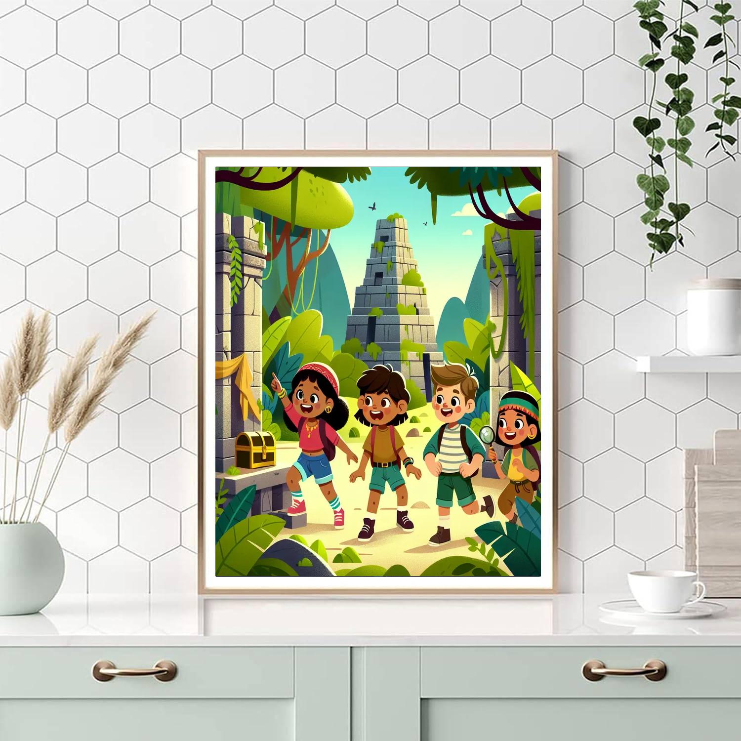 Explorers Of The Ancient Ruins Paint By Numbers Art