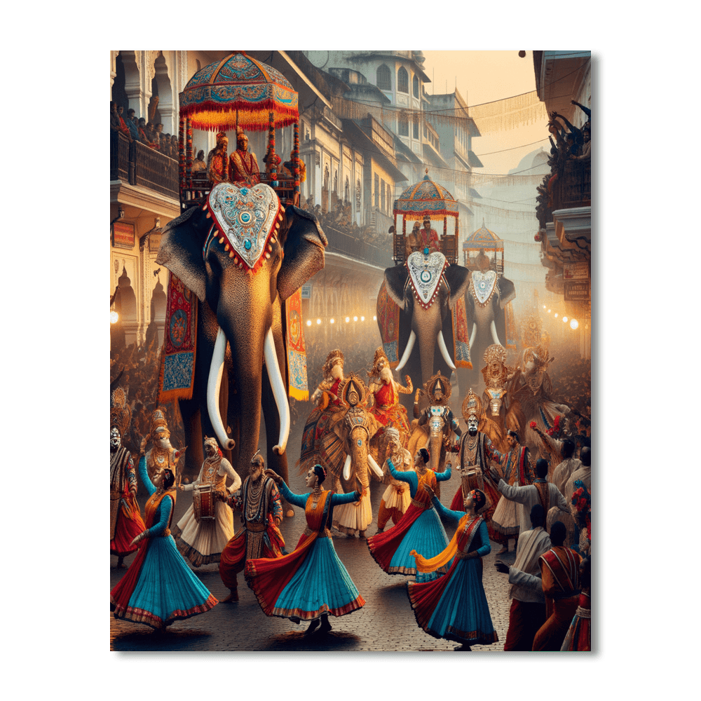 Kandy Esala Perahera - Kandy Painting By Numbers Kit