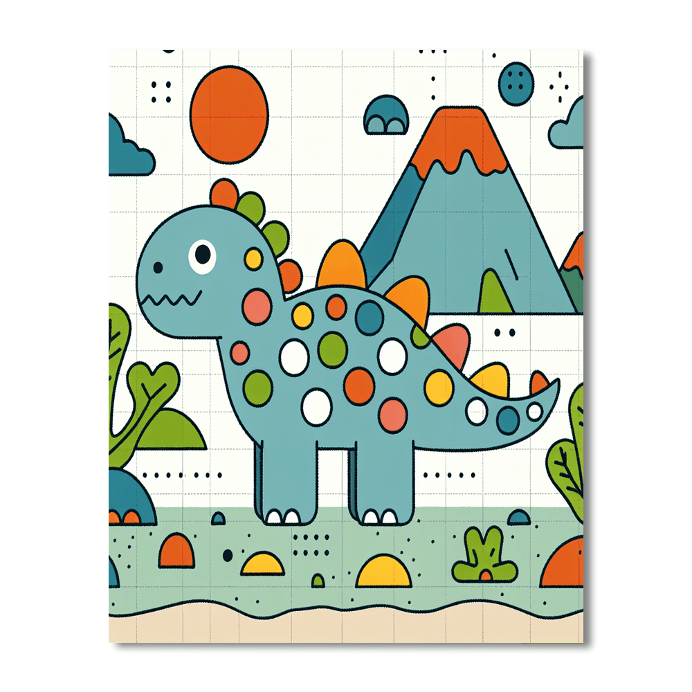 Dinosaur Adventures: Prehistoric World Paint By Numbers Kits
