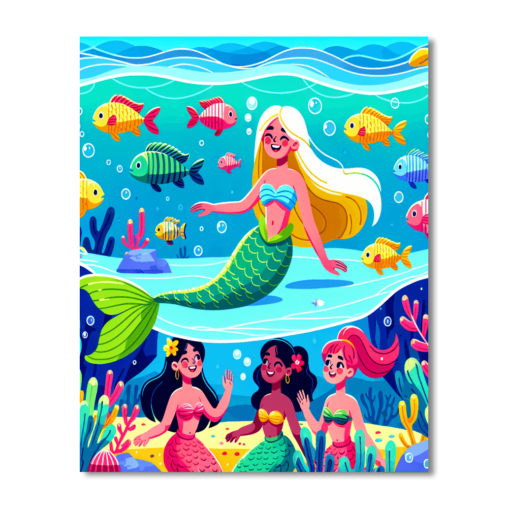 Mermaid Lagoon Quest Paint By Color