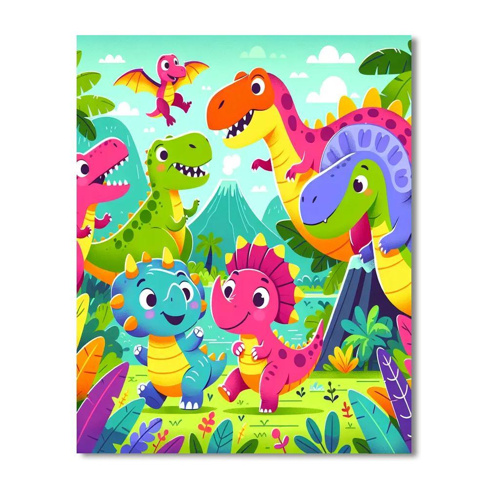 Adventurous Dino Days Paint By Number