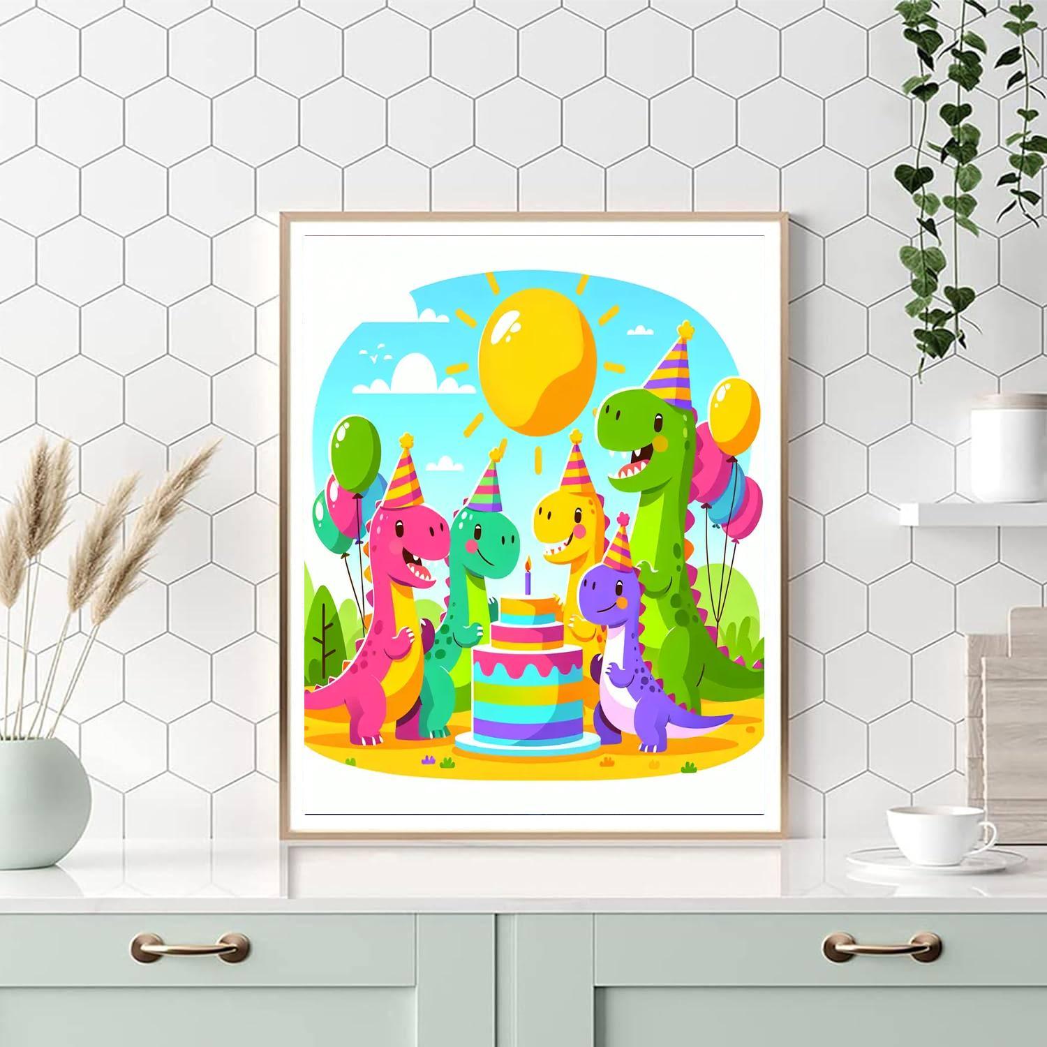 Adventurous Dinosaur Party Paint By Number