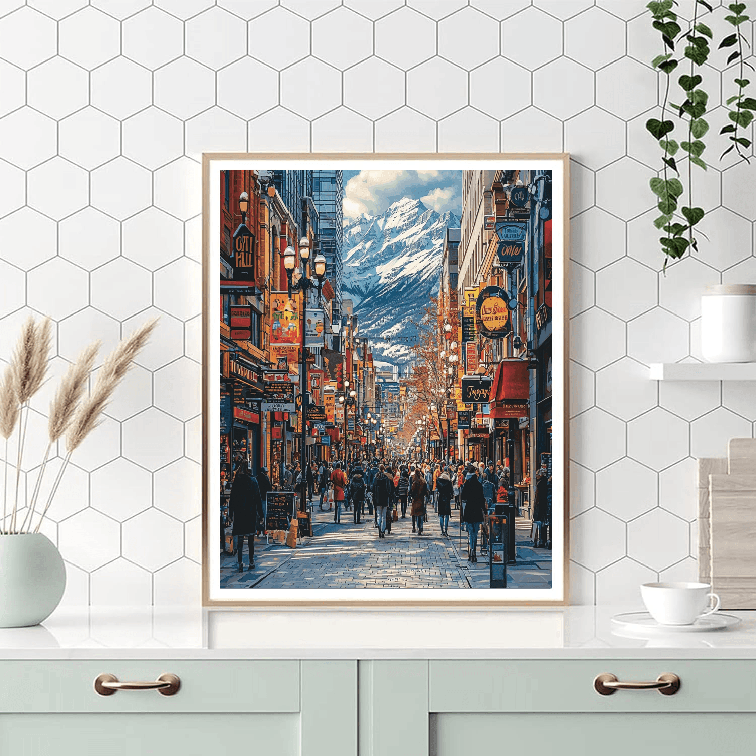 Robson Street - Vancouver Numbered Painting Kits