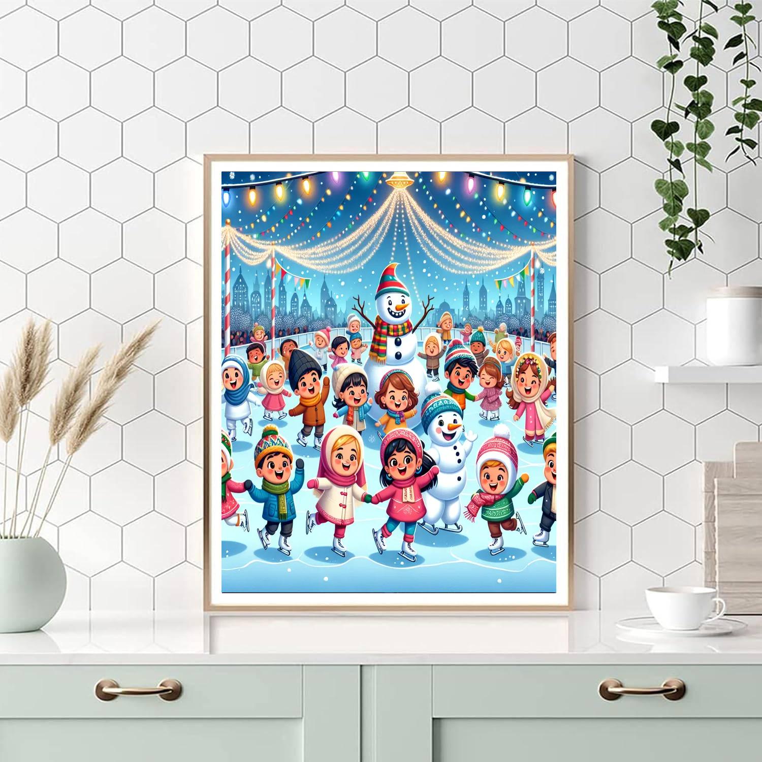 Winter Fun Fair Painting Number Kit