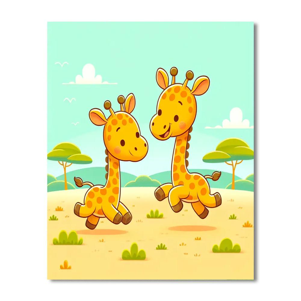 Giggle Giraffes Number Painting