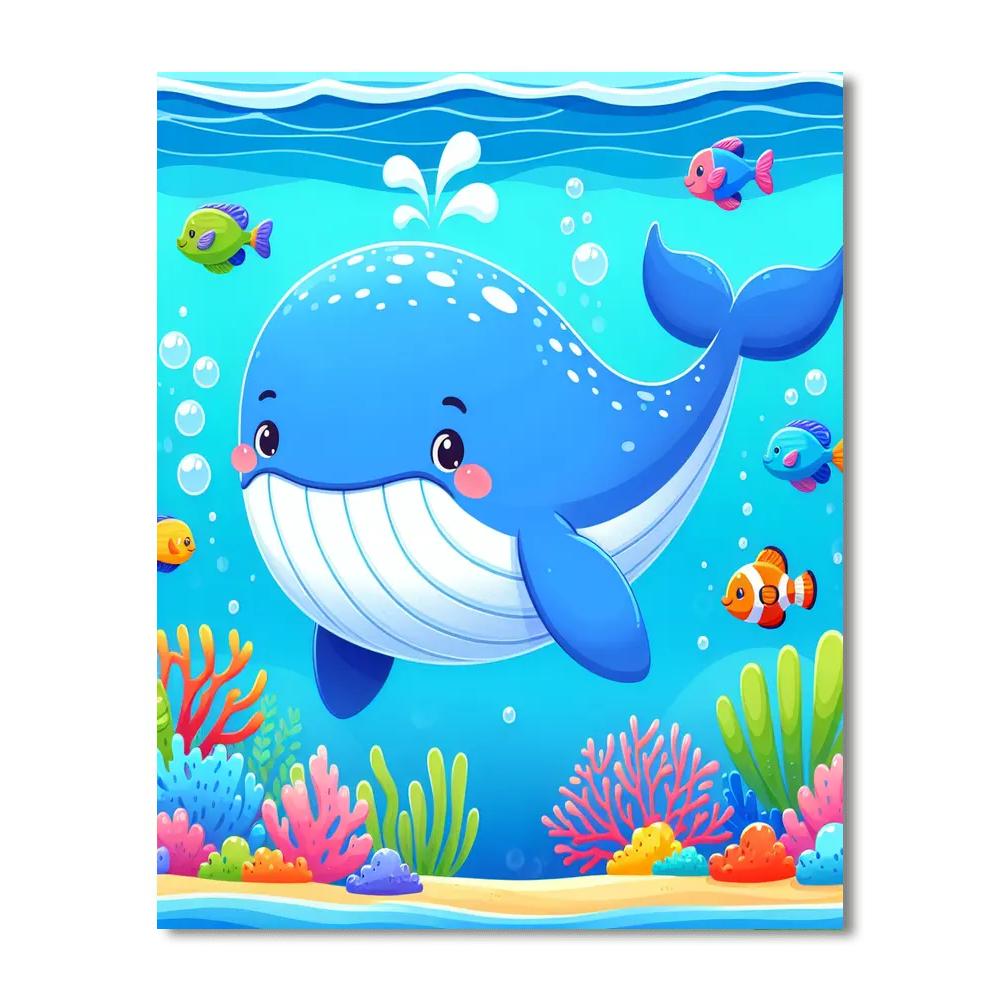 Wonderful Whale Number Painting