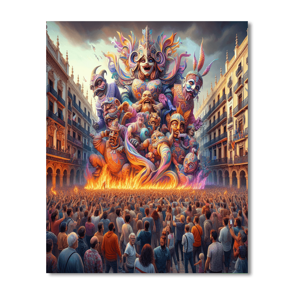 Valencia Fallas Festival Paint By Color