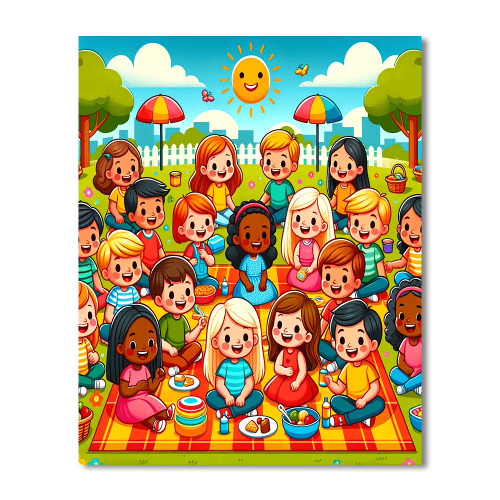 Cheery Picnic Day Paint By Number