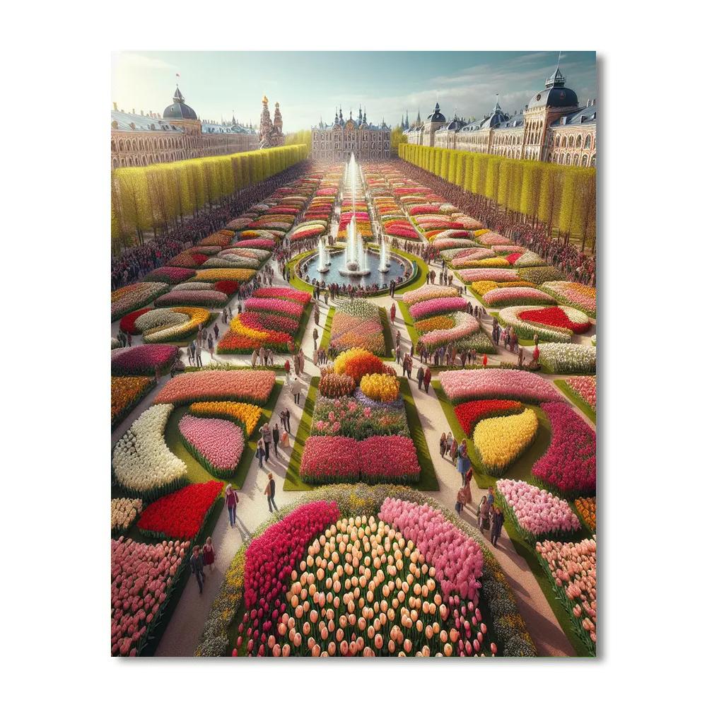 Istanbul Tulip Festival - Istanbul, Turkey Paint By Numbers Art