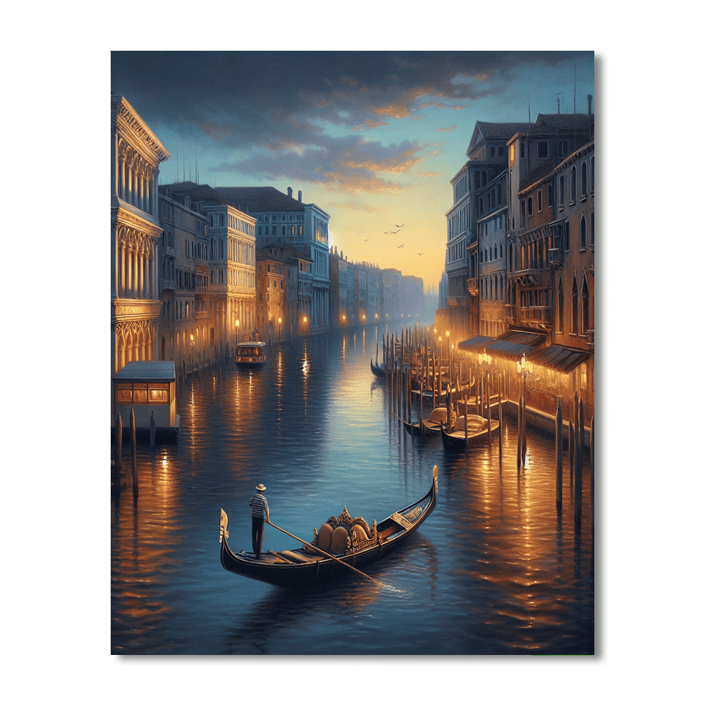 Elegant Venetian Twilight Number Painting
