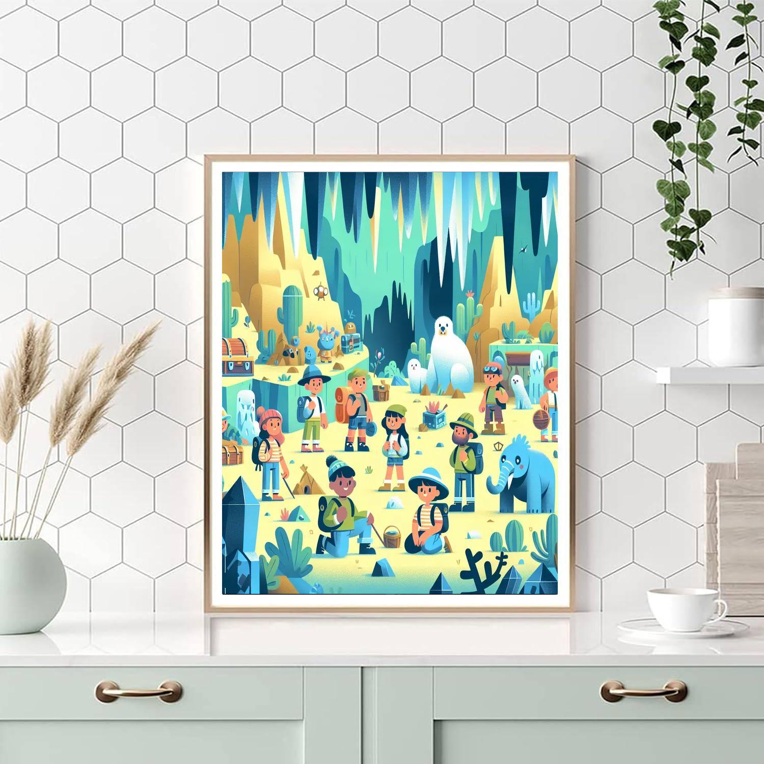 Secret Cave Expedition Paint By Numbers Art