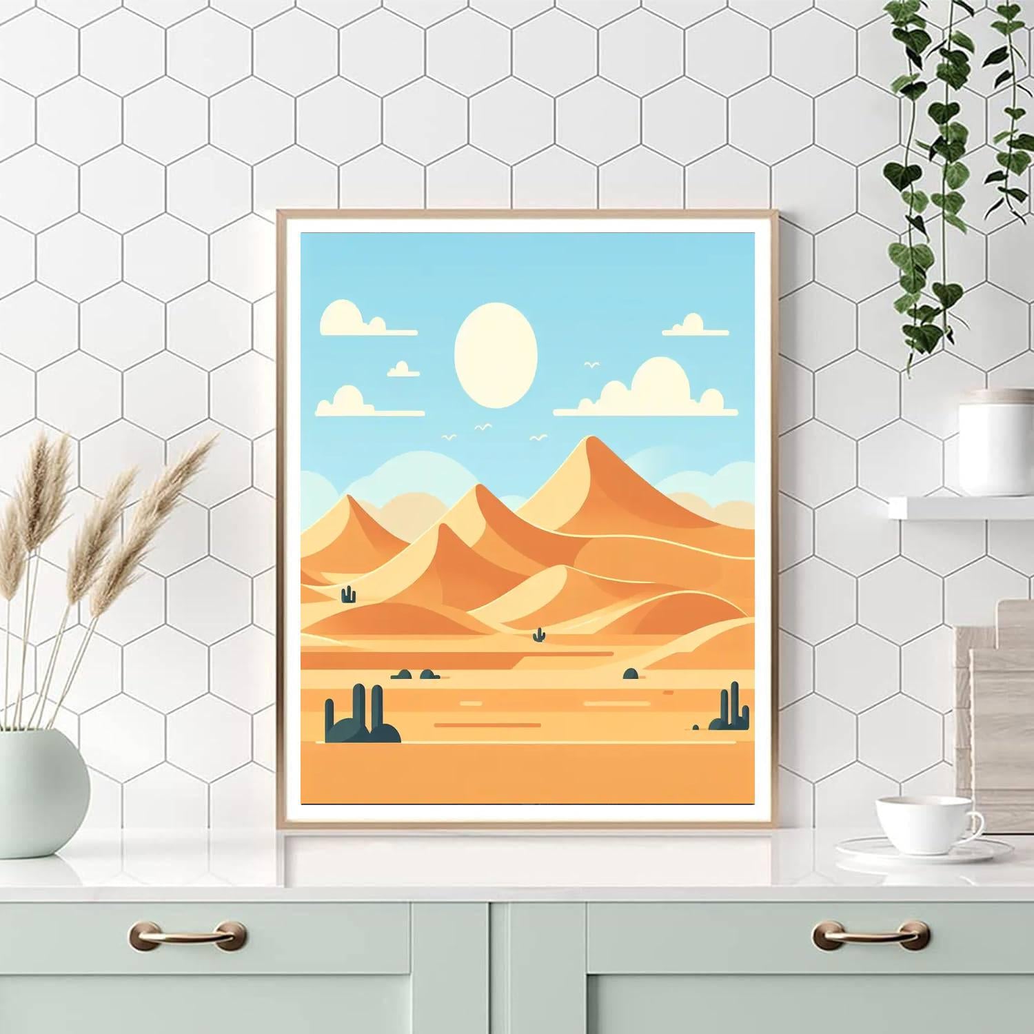 Dazzling Desert Dunes Number Painting