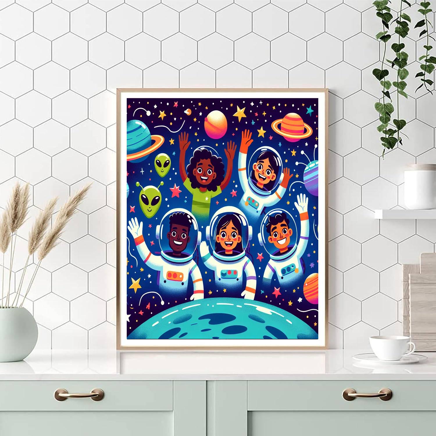 Super Space Mission Paint By Numbers Art