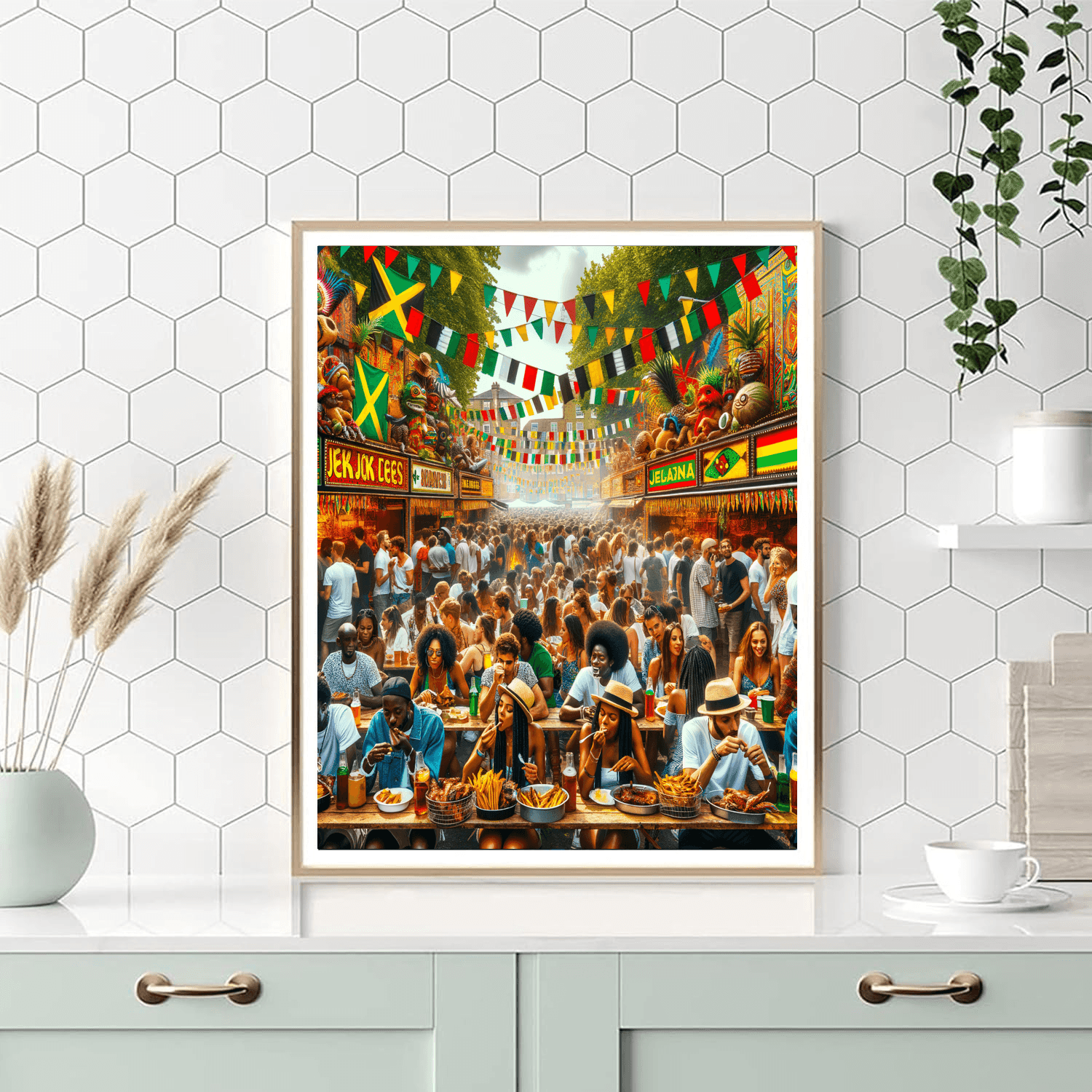 Kingston Jerk Festival - Jamaica Painting By Numbers Kit