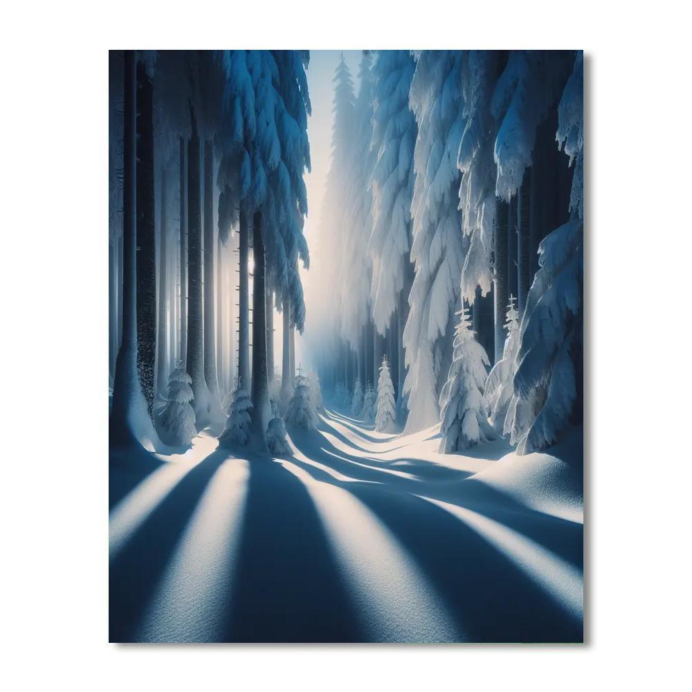 Winter Wonderland Woodland Scene Painting By Numbers Kit