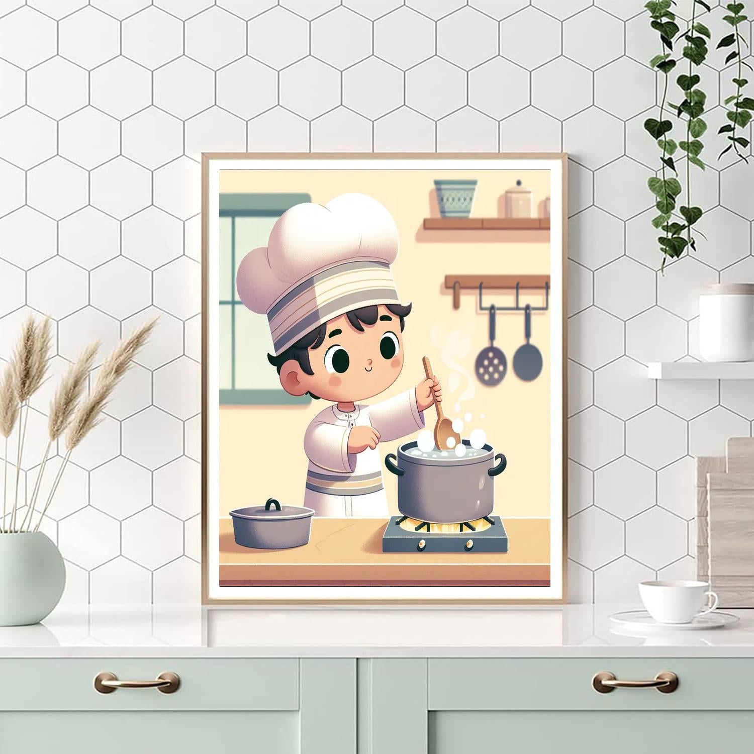 Mini Chef Cooking Number Painting