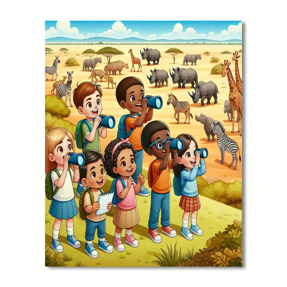 Animal Kingdom Exploration Painting Number Kit