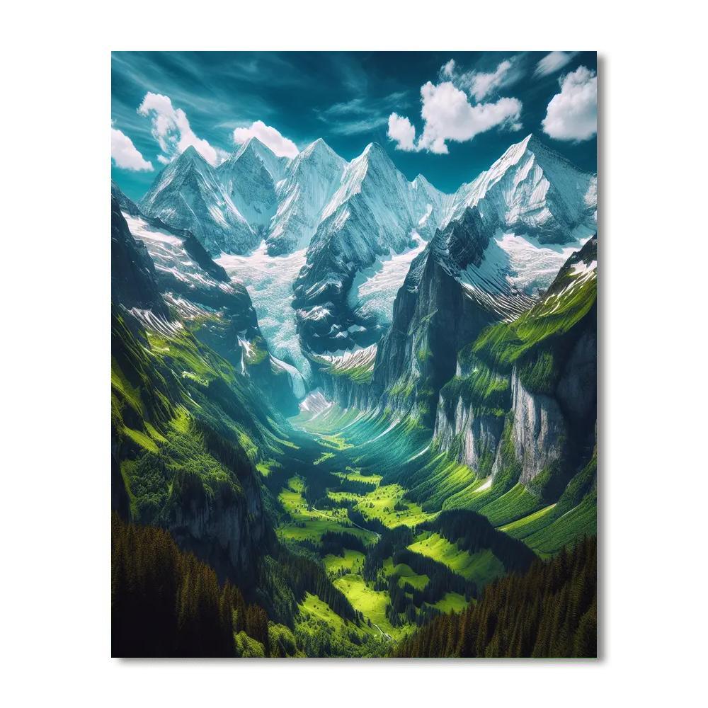 Majestic Alpine Views Numbered Painting Kits