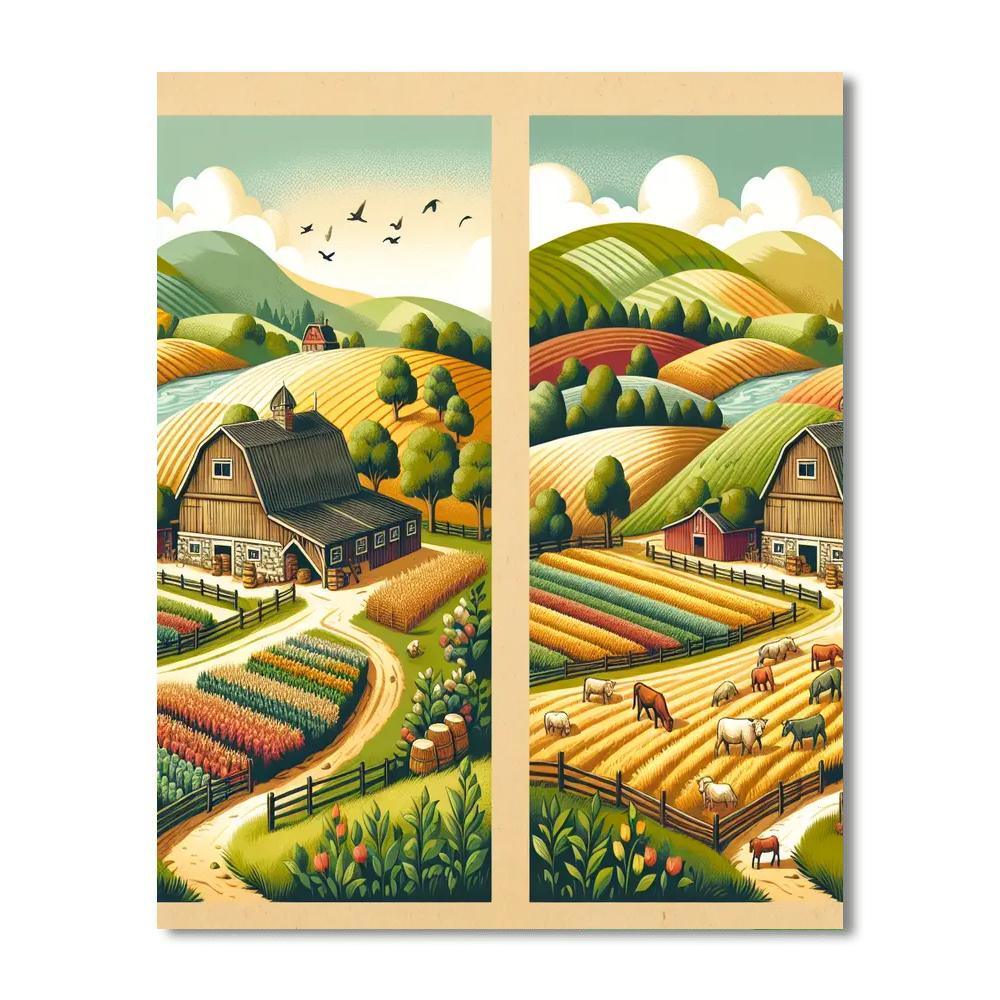 A Day In The Countryside DIY Paint By Numbers