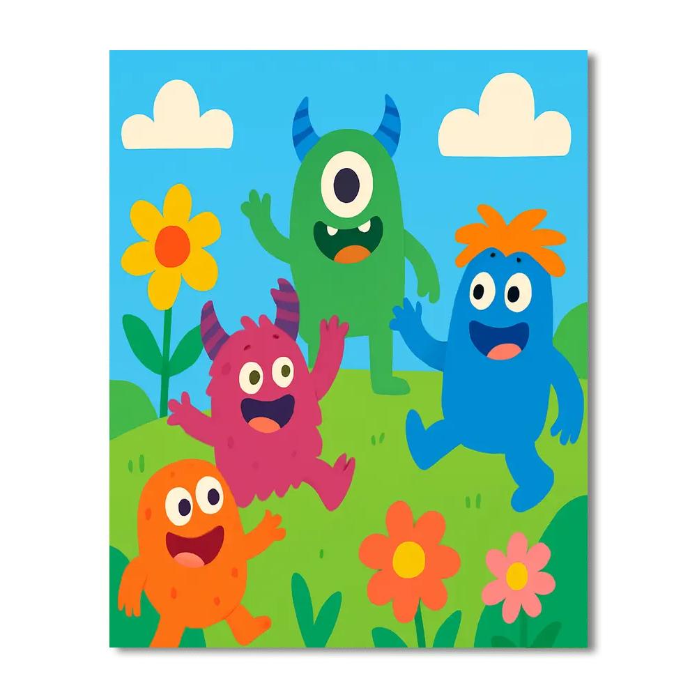 Silly Monsters On The Loose Paint By Numbers