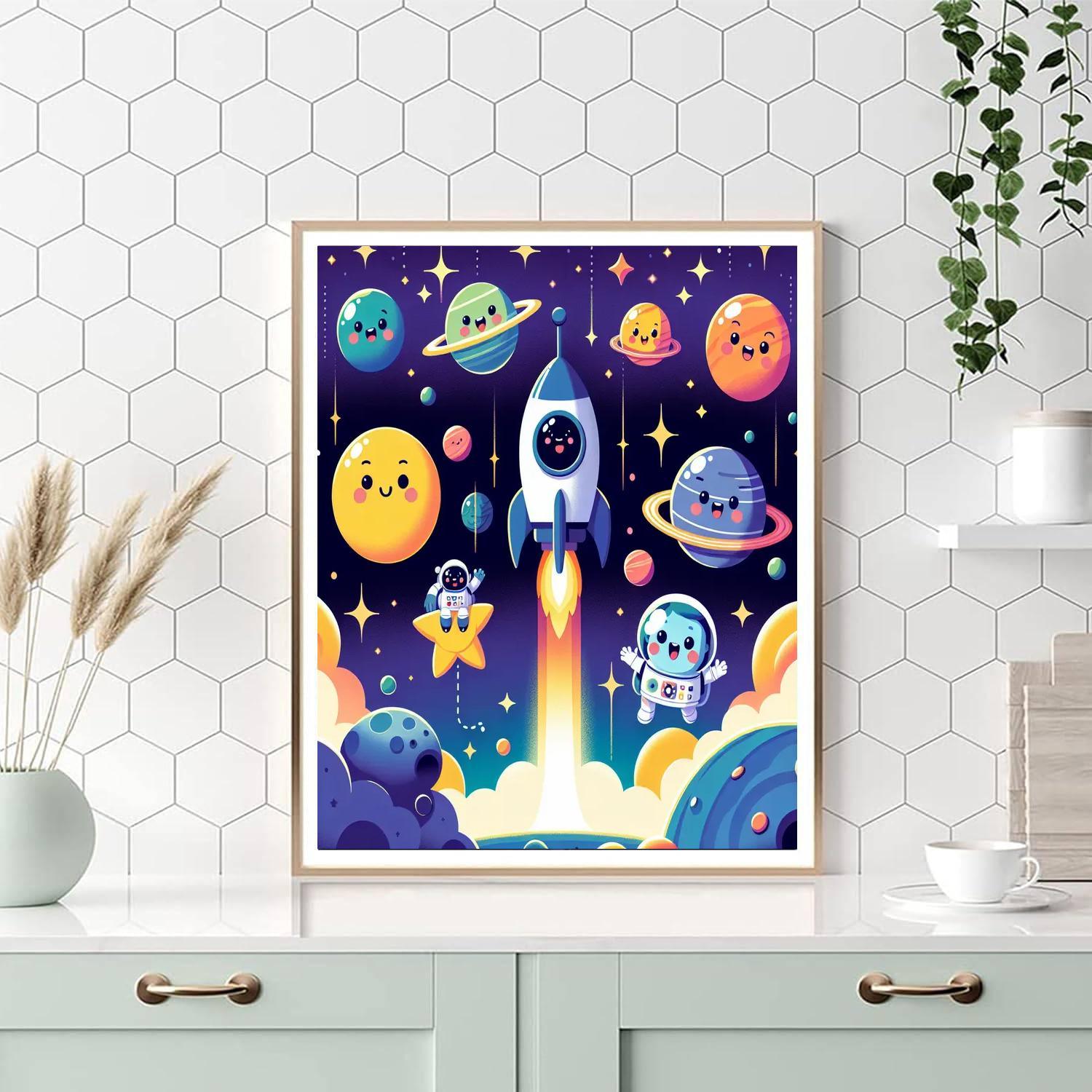 Space Exploration Adventures Painting By Numbers Kit