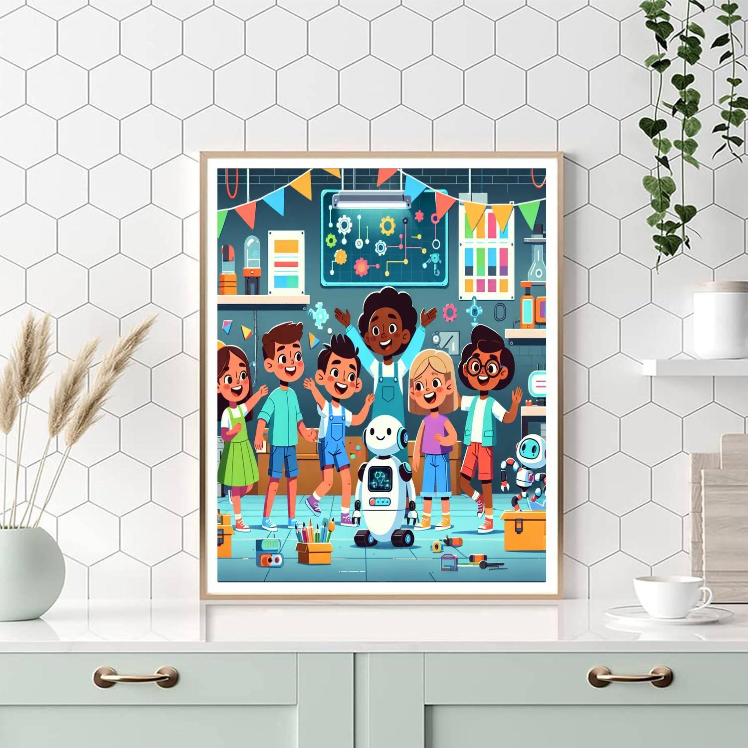 Robot Rescue Team Paint By Numbers Art