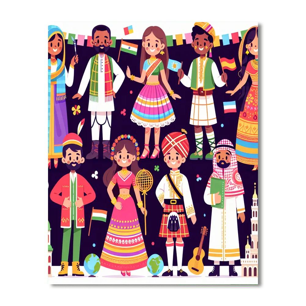 Celebration Of Cultures Paint By Color