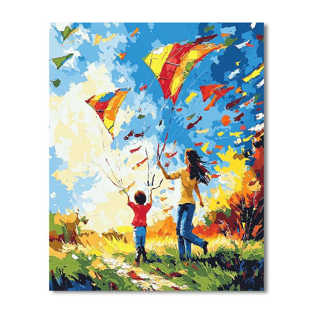 Kites Of Love Number Painting