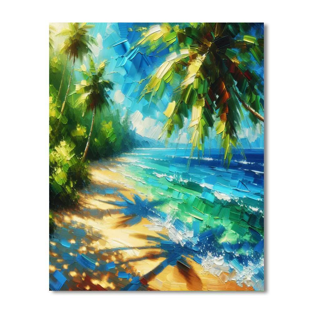 Tropical Beach Bliss Paint By Numbers