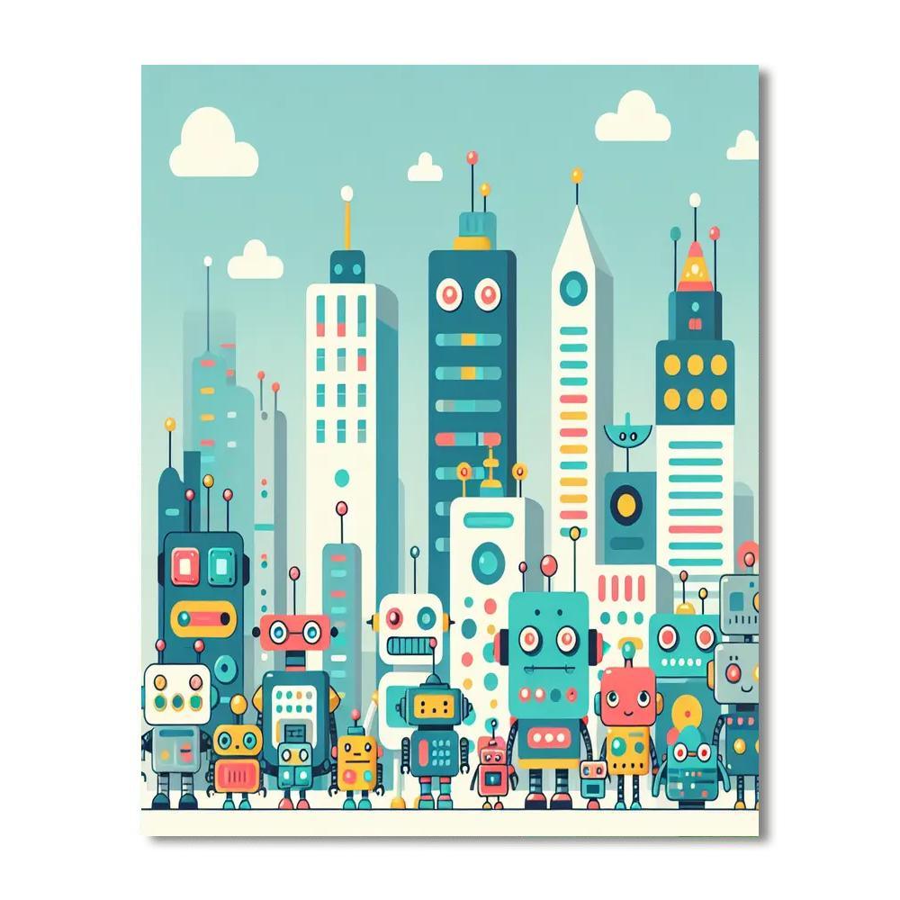 Robotic World Painting By Numbers Kit