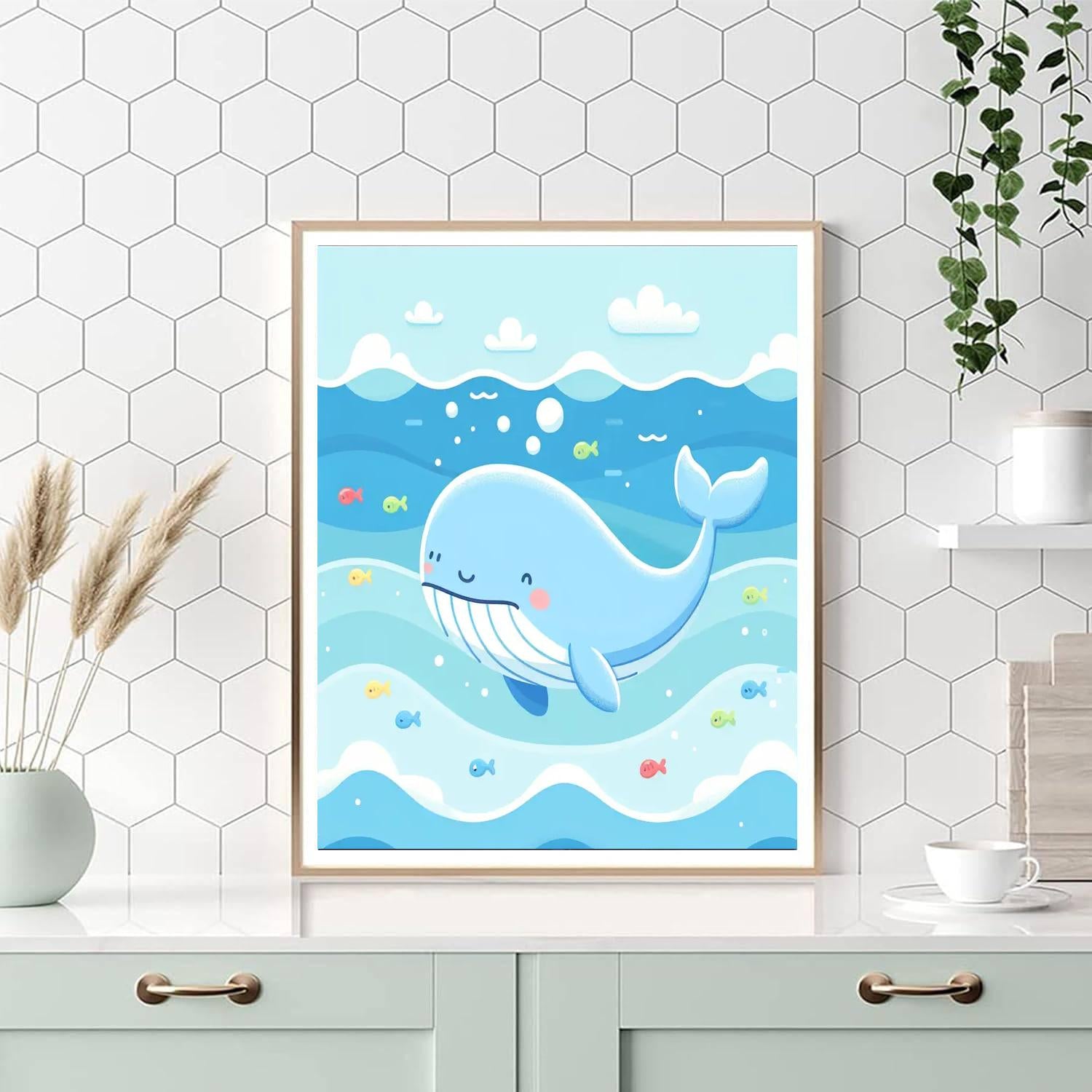 Dreamy Whale Painting By Numbers Kit