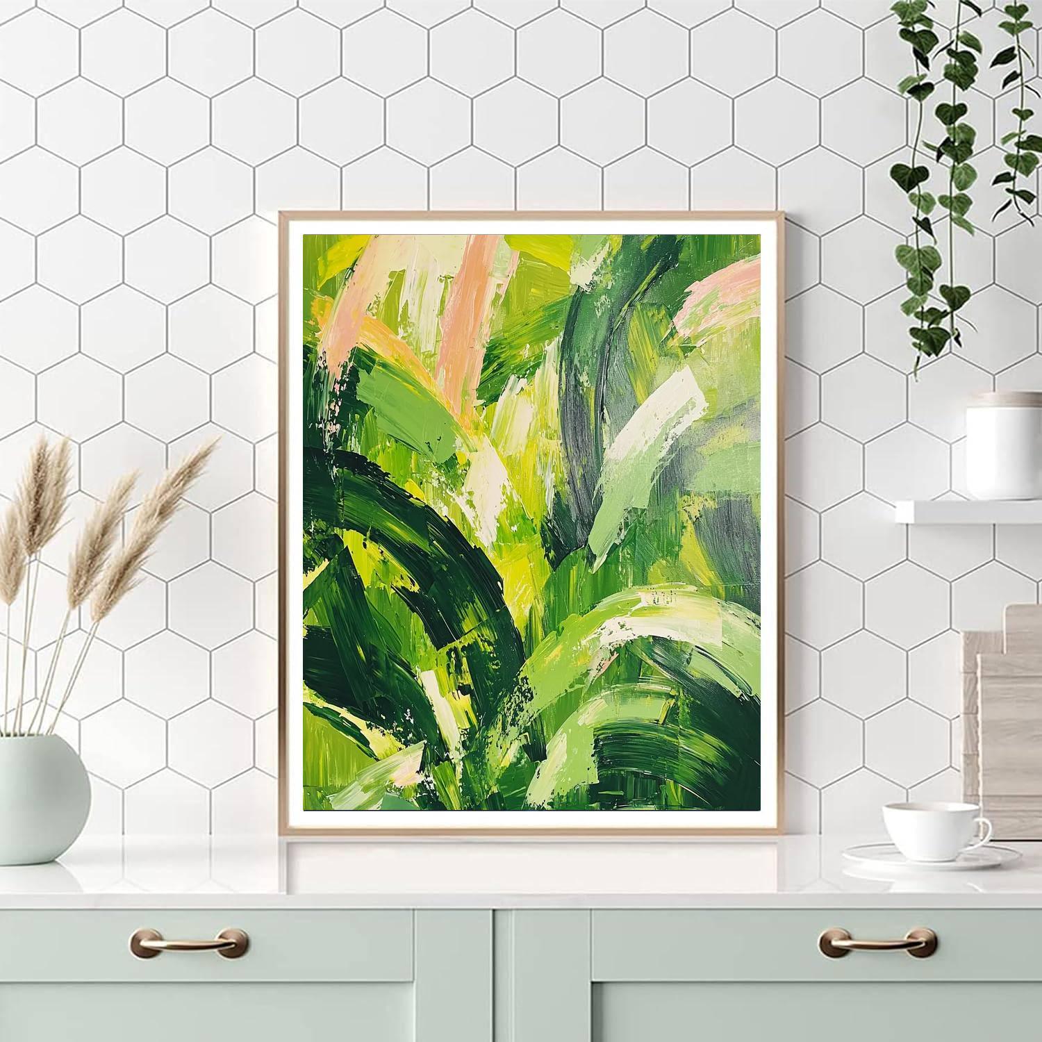 Lee Krasner Inspired Rhapsody In Green  Painting By Numbers Kit