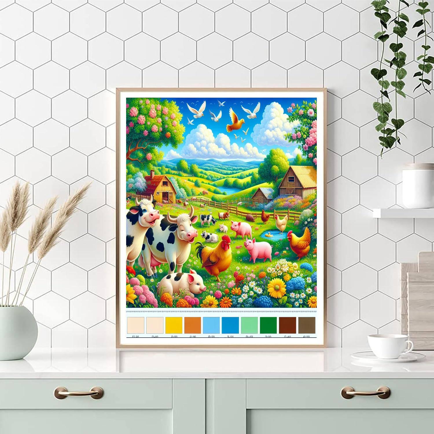 Sunny Farm Days Paint By Numbers